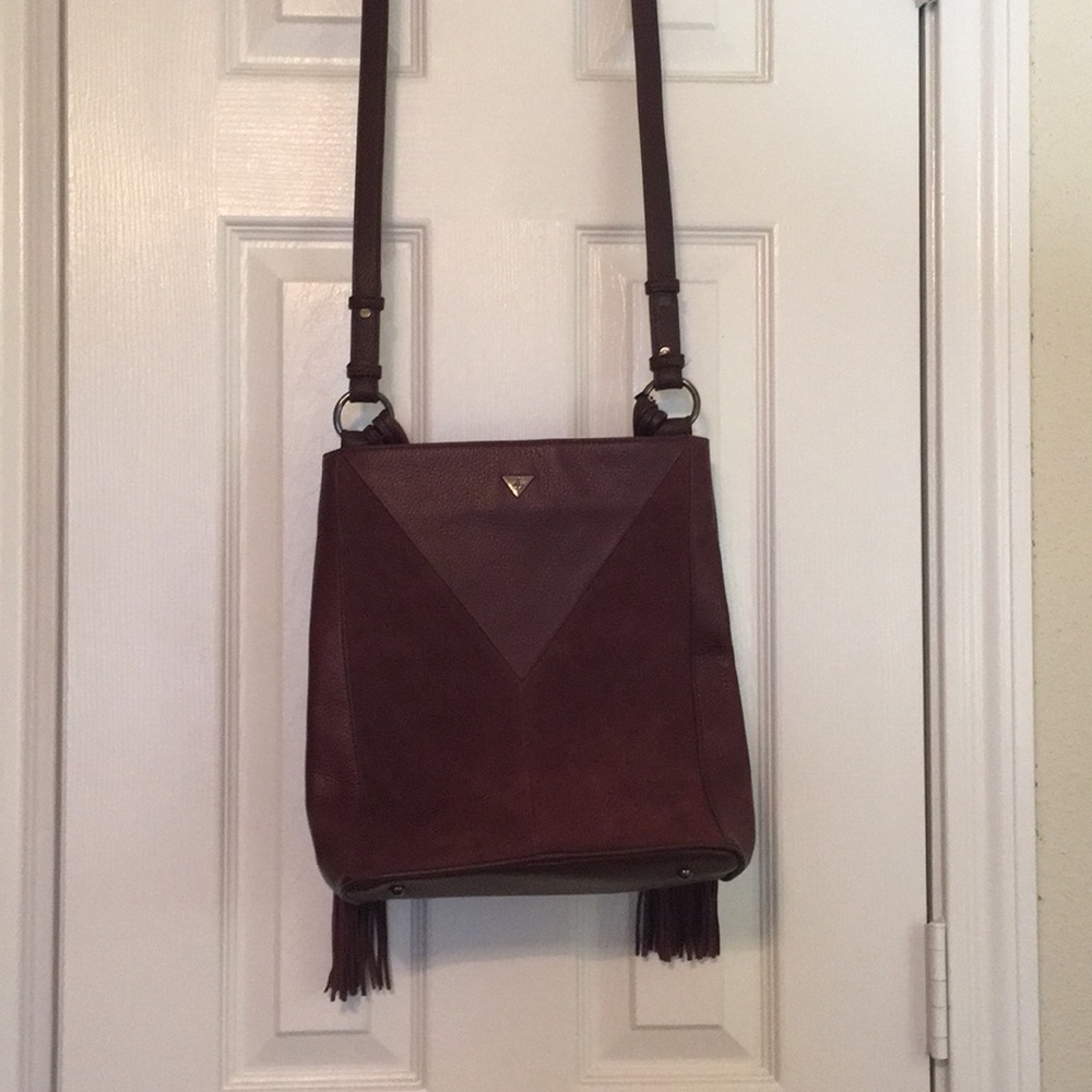 Sam Edelman Monica Leather Fringe Bucket Bag/Purse